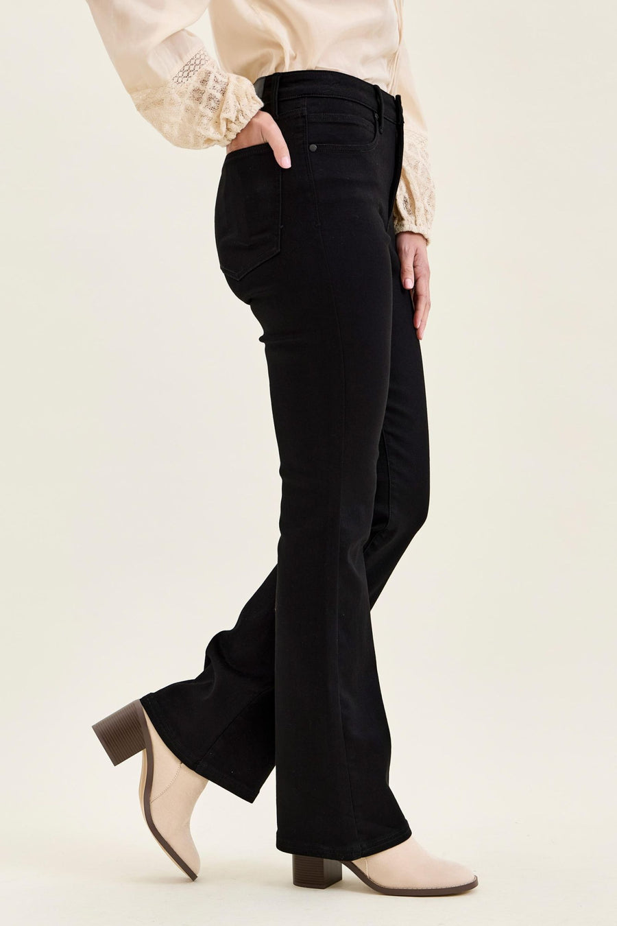 Tummy Control Bootcut- Jet Black