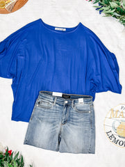 WAREHOUSE Darcy Dolman Top - Blue