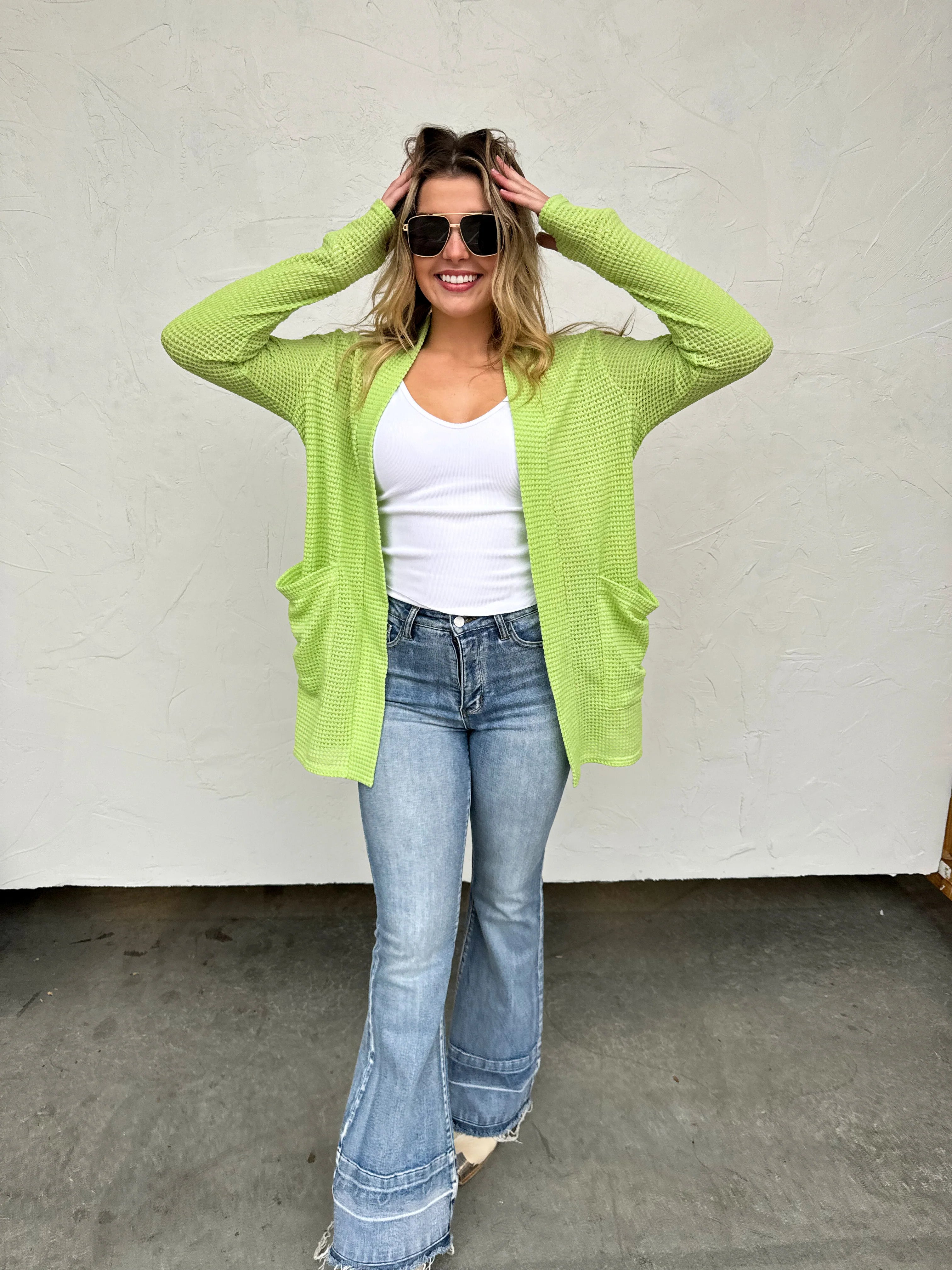Lola Cardigan- Lime