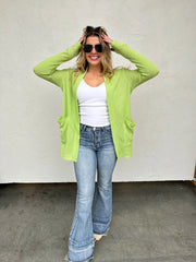 Lola Cardigan- Lime
