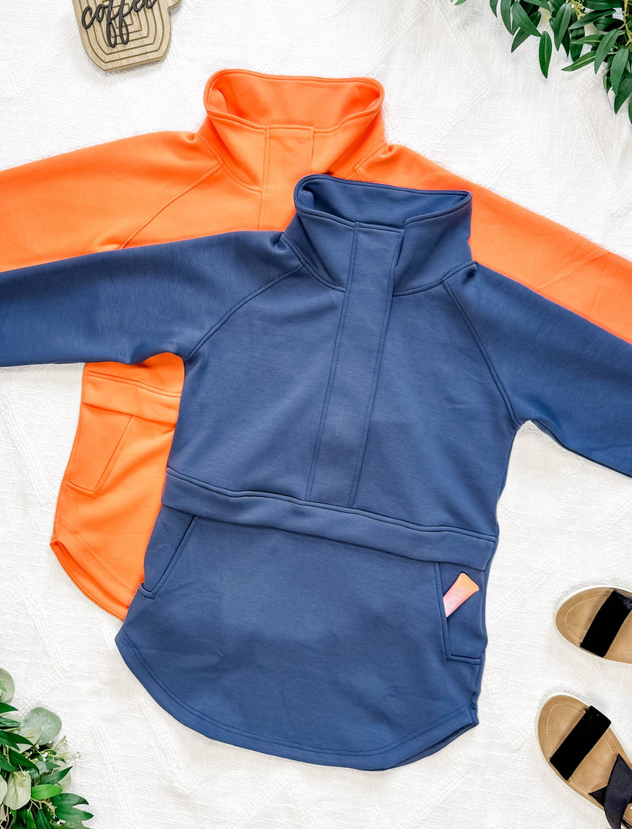 WAREHOUSE Mia Scuba Halfzip - Dreamsicle