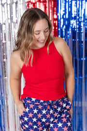 WAREHOUSE Jamie Shorts - Navy Stars and Stripes