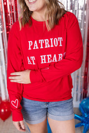 WAREHOUSE Corrine Embroidered Pullover Top - Patriot at Heart