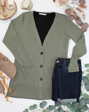 WAREHOUSE ONLY Cori Cardigan - Heathered Olive