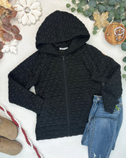 WAREHOUSE ONLY Geometric Fullzip Hoodie - Black