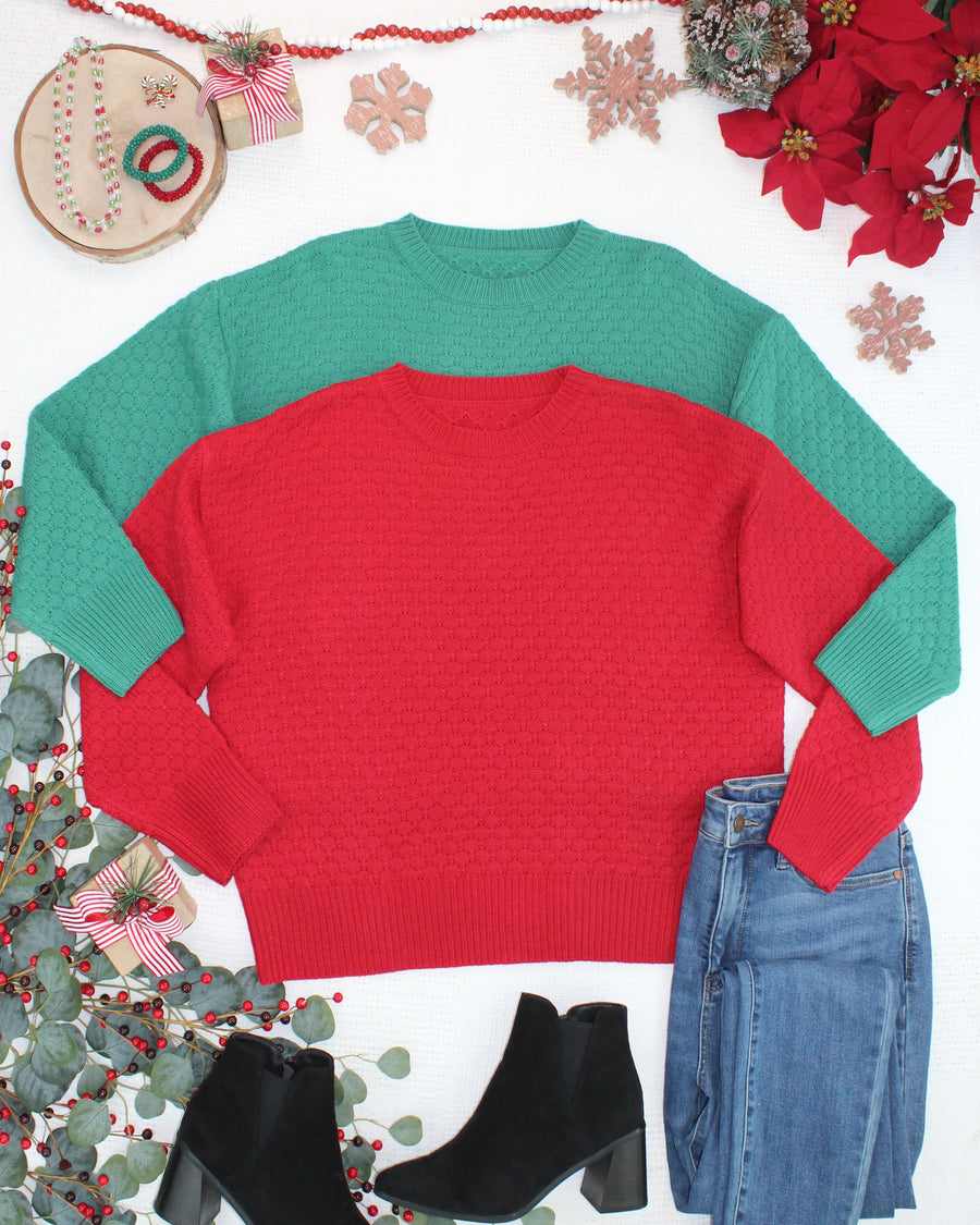 WAREHOUSE ONLY Gianna Pullover Sweater - Red