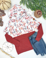 WAREHOUSE ONLY Hailey Pullover Hoodie - Autumn Watercolor and Brick