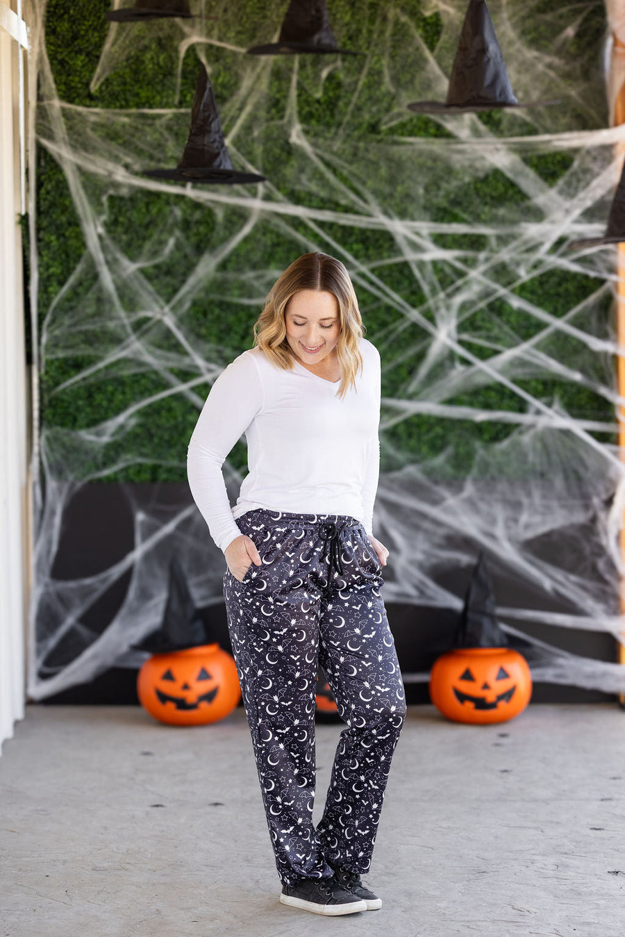 WAREHOUSE Lounge Pants - Midnight Bats