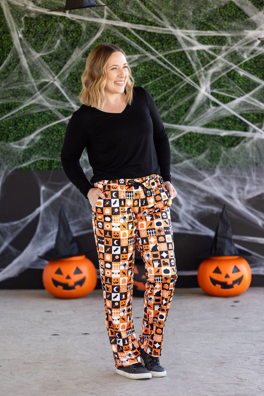 WAREHOUSE Lounge Pants - Trick-Or-Treat Checkered