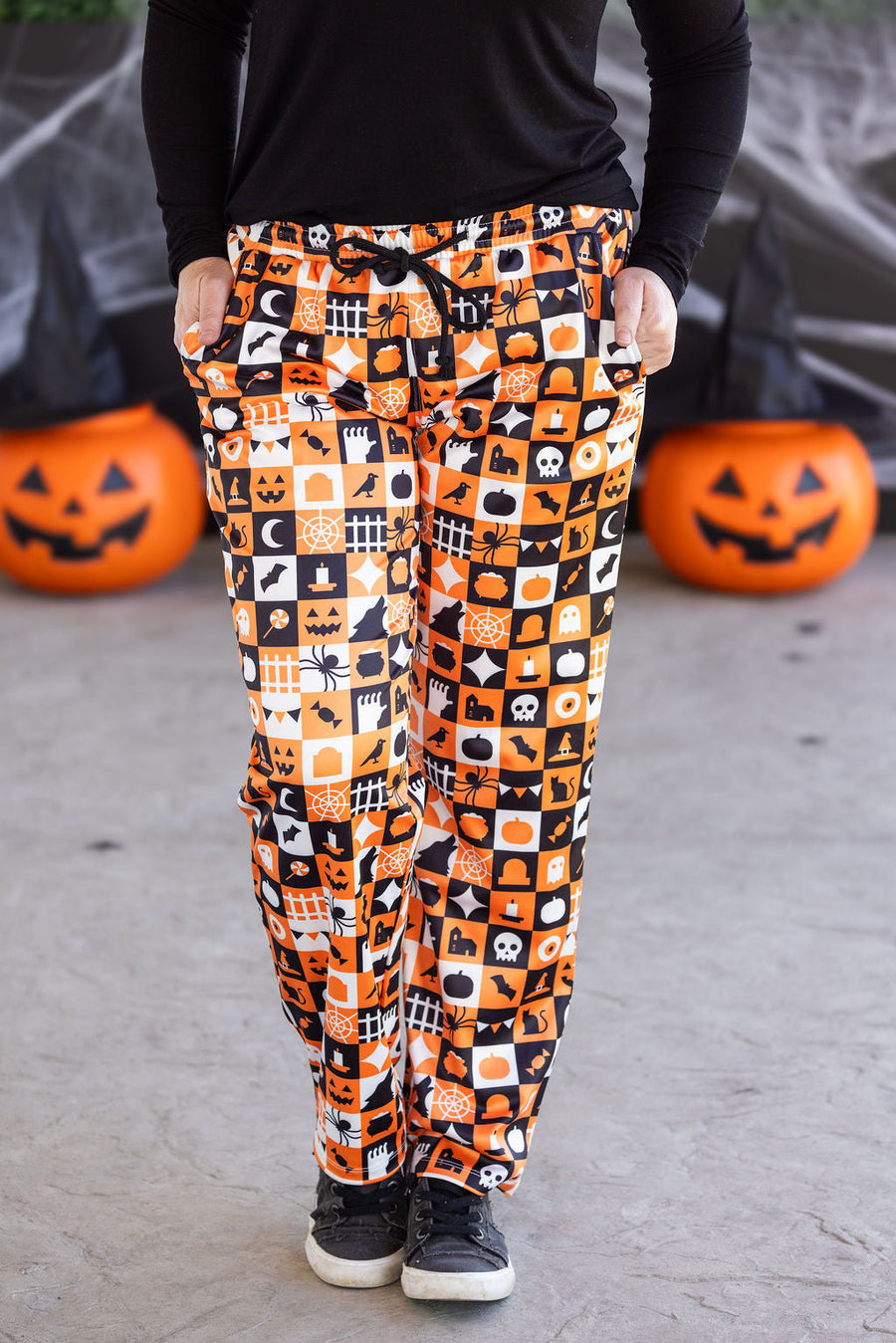 WAREHOUSE Lounge Pants - Trick-Or-Treat Checkered
