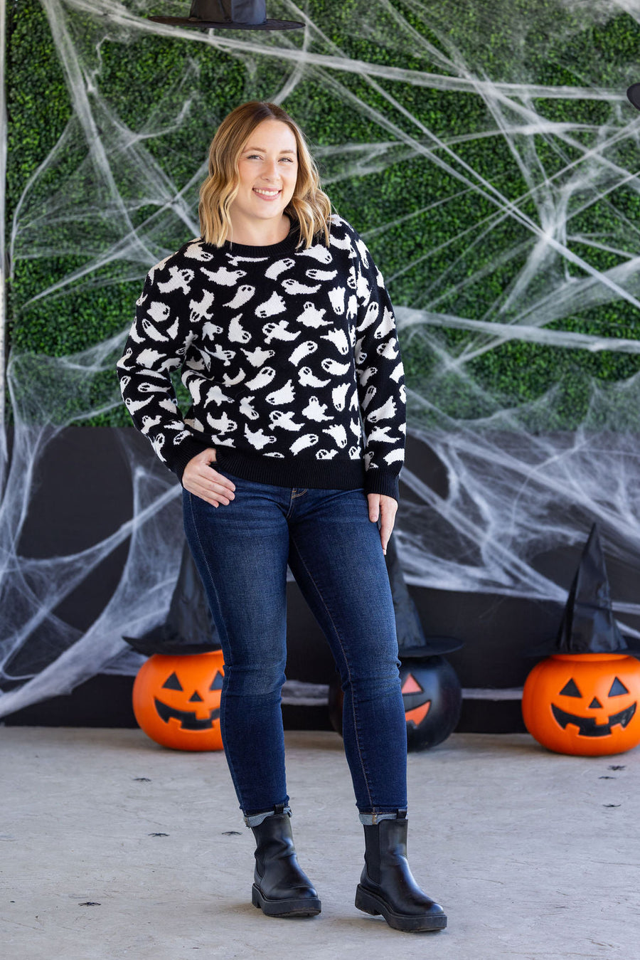 WAREHOUSE Ghost Pullover Sweater