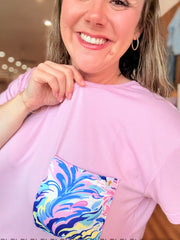 Pocket Tee- Watercolor
