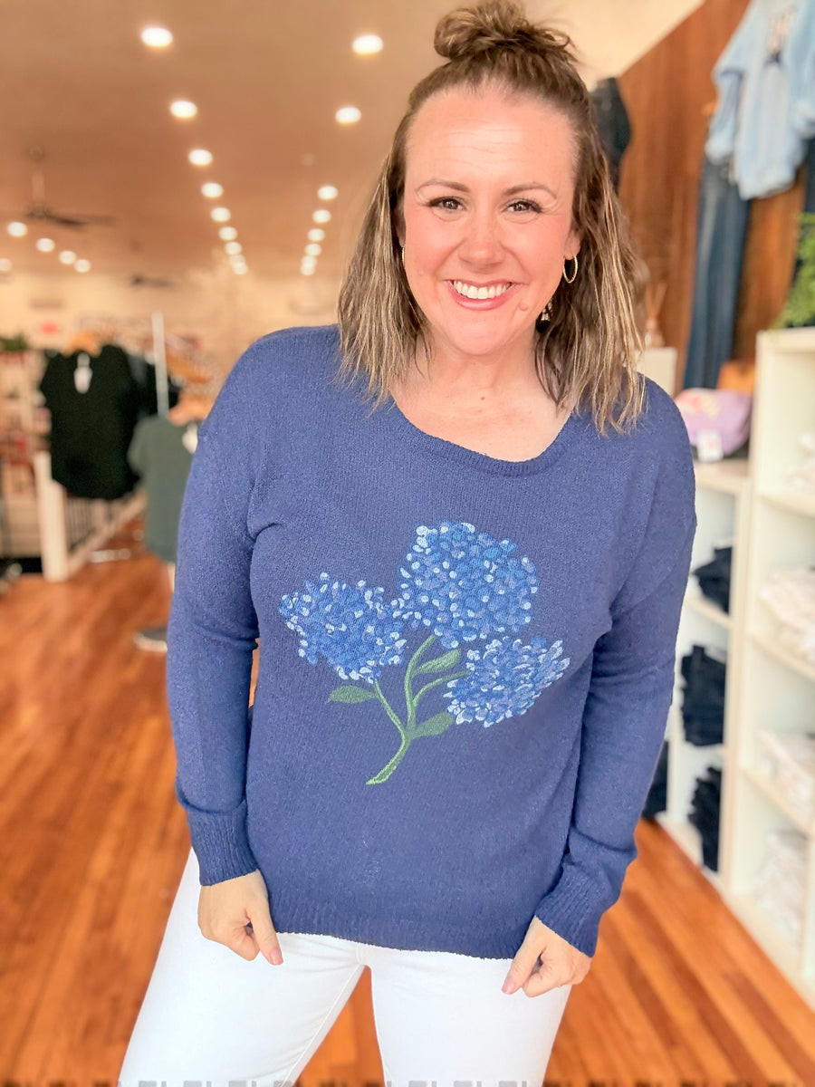 Lightweight Everyday Sweater- Hydrangea