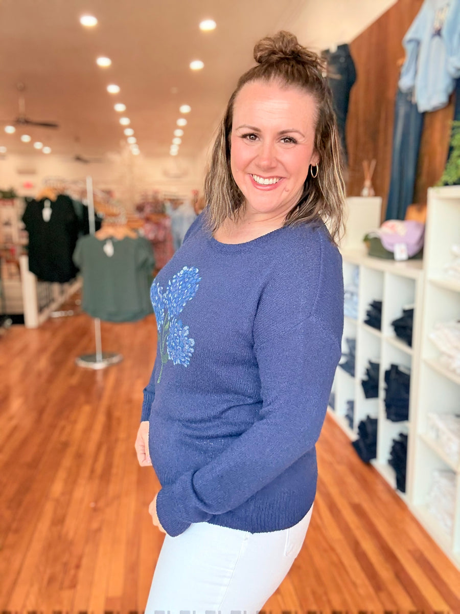 Lightweight Everyday Sweater- Hydrangea