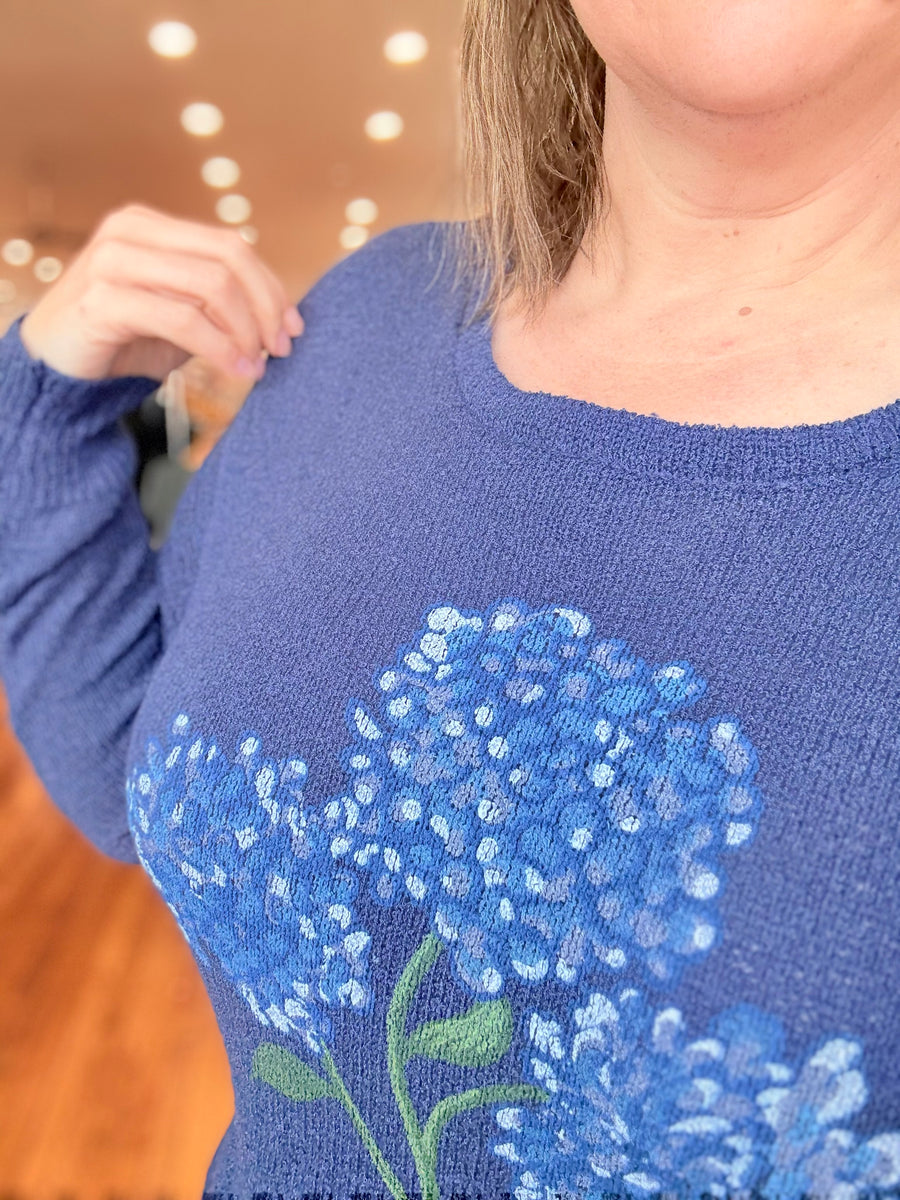 Lightweight Everyday Sweater- Hydrangea