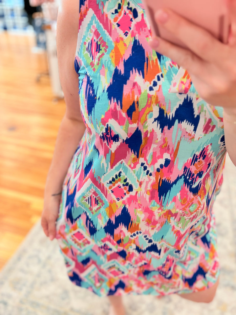 Lizzy Tank Dress- Chevron Waves FINAL SALE