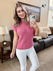 WAREHOUSE Kelly Knitted Top - Rose