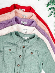 Cable Knit Jacket - Sage FINAL SALE