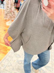 Ribbed Knit Poncho