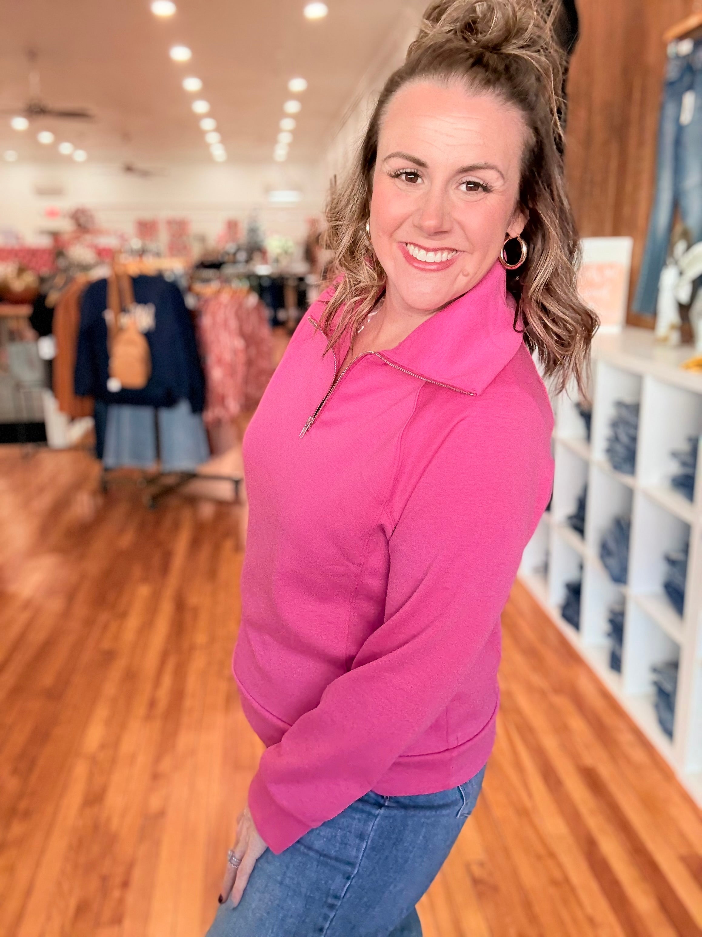 Hamptons Pullover- Hot Pink