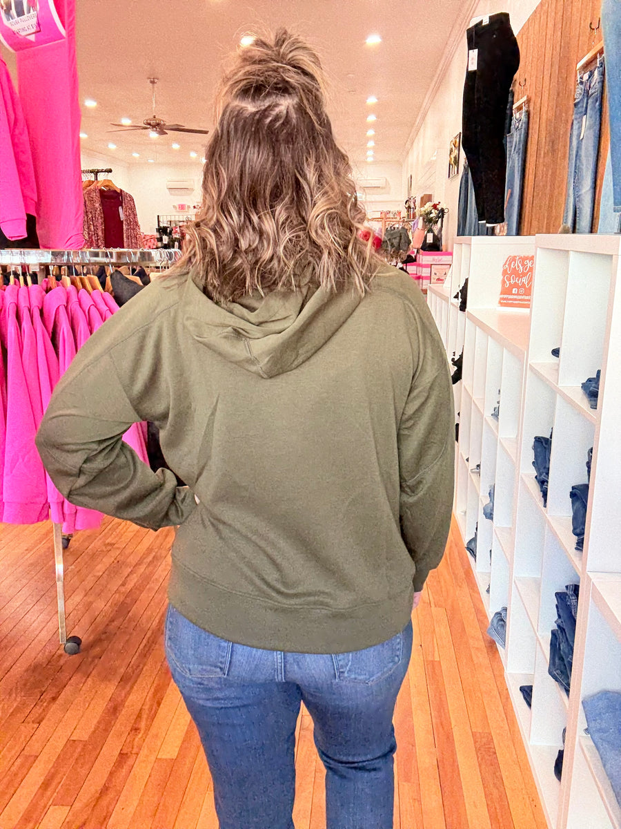 Seaside Hoodie- Olive