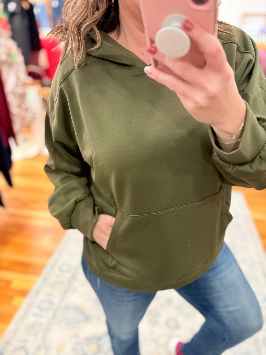 Seaside Hoodie- Olive