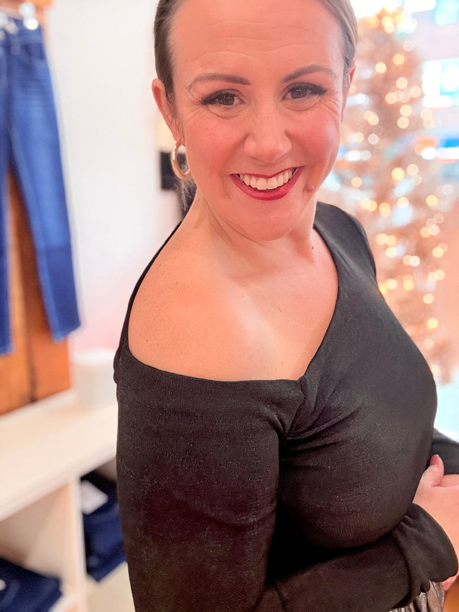 One Shoulder Long Sleeve Top