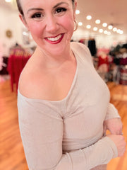 One Shoulder Long Sleeve Top