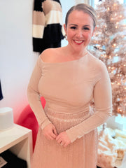 One Shoulder Long Sleeve Top