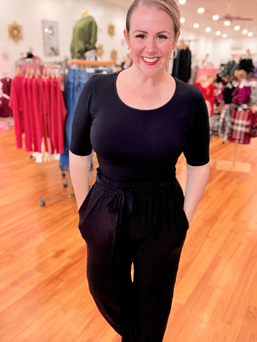 Paper Bag Pants- Black