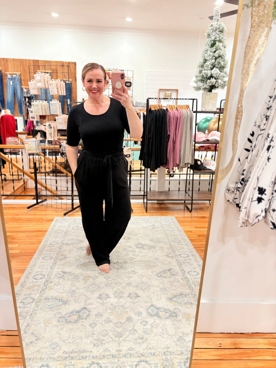 Paper Bag Pants- Black