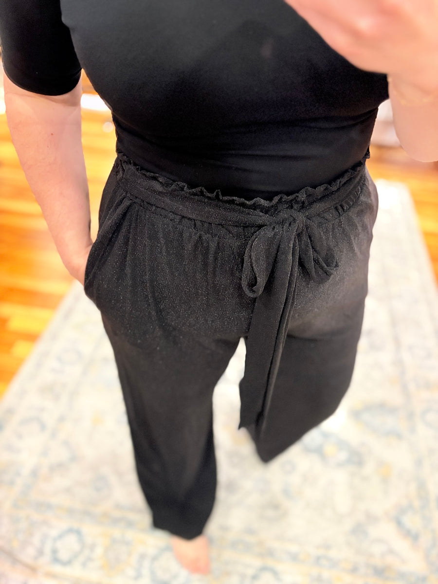 Paper Bag Pants- Black