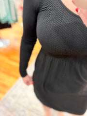 Knee Length Long Sleeve Dress