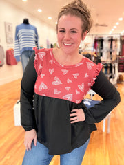 Heart Babydoll with Ruffle Sleeve