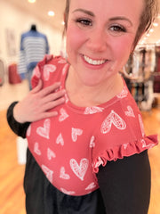 Heart Babydoll with Ruffle Sleeve