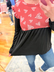 Heart Babydoll with Ruffle Sleeve