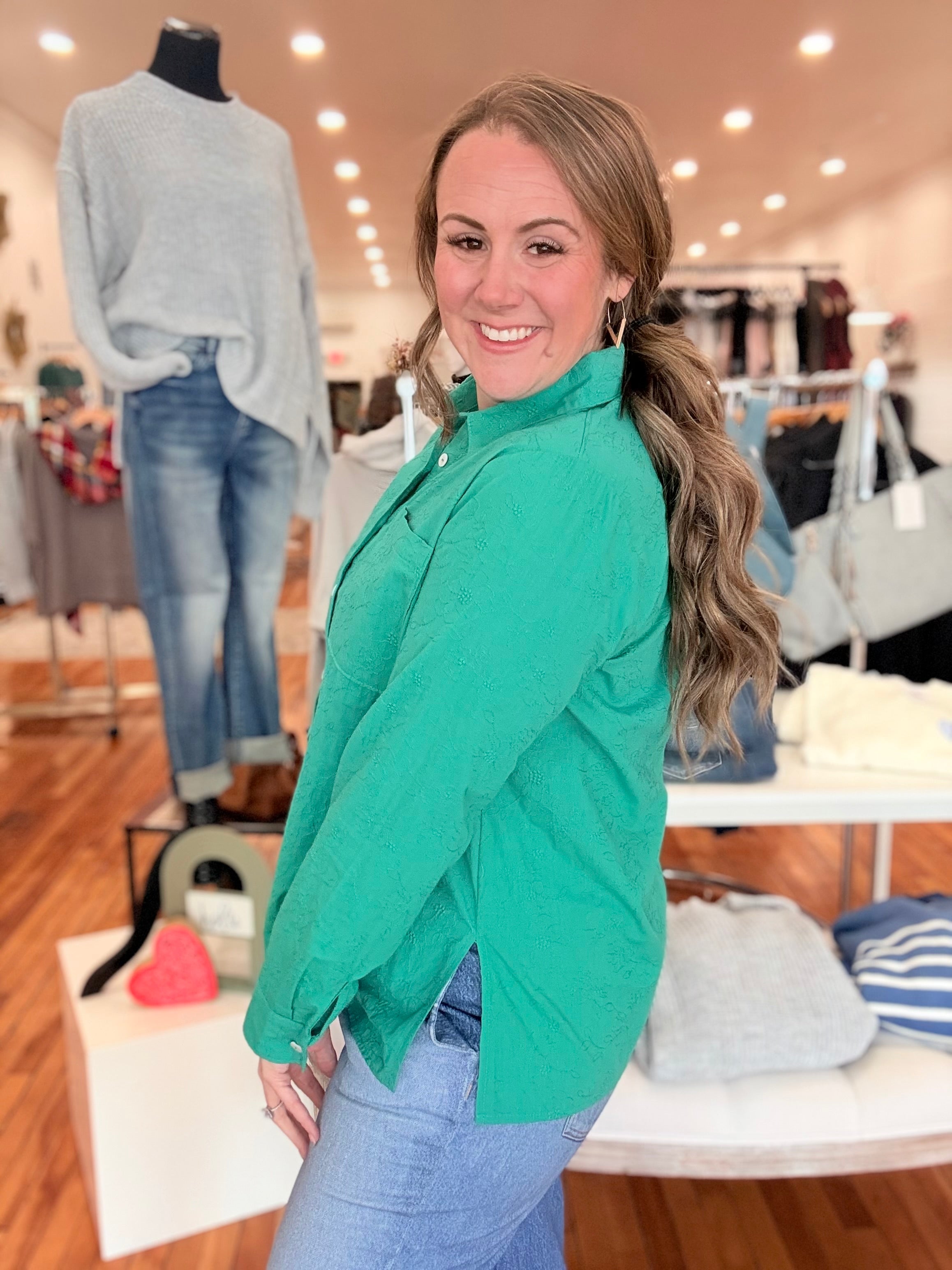 Soft Stitch- Emerald Green