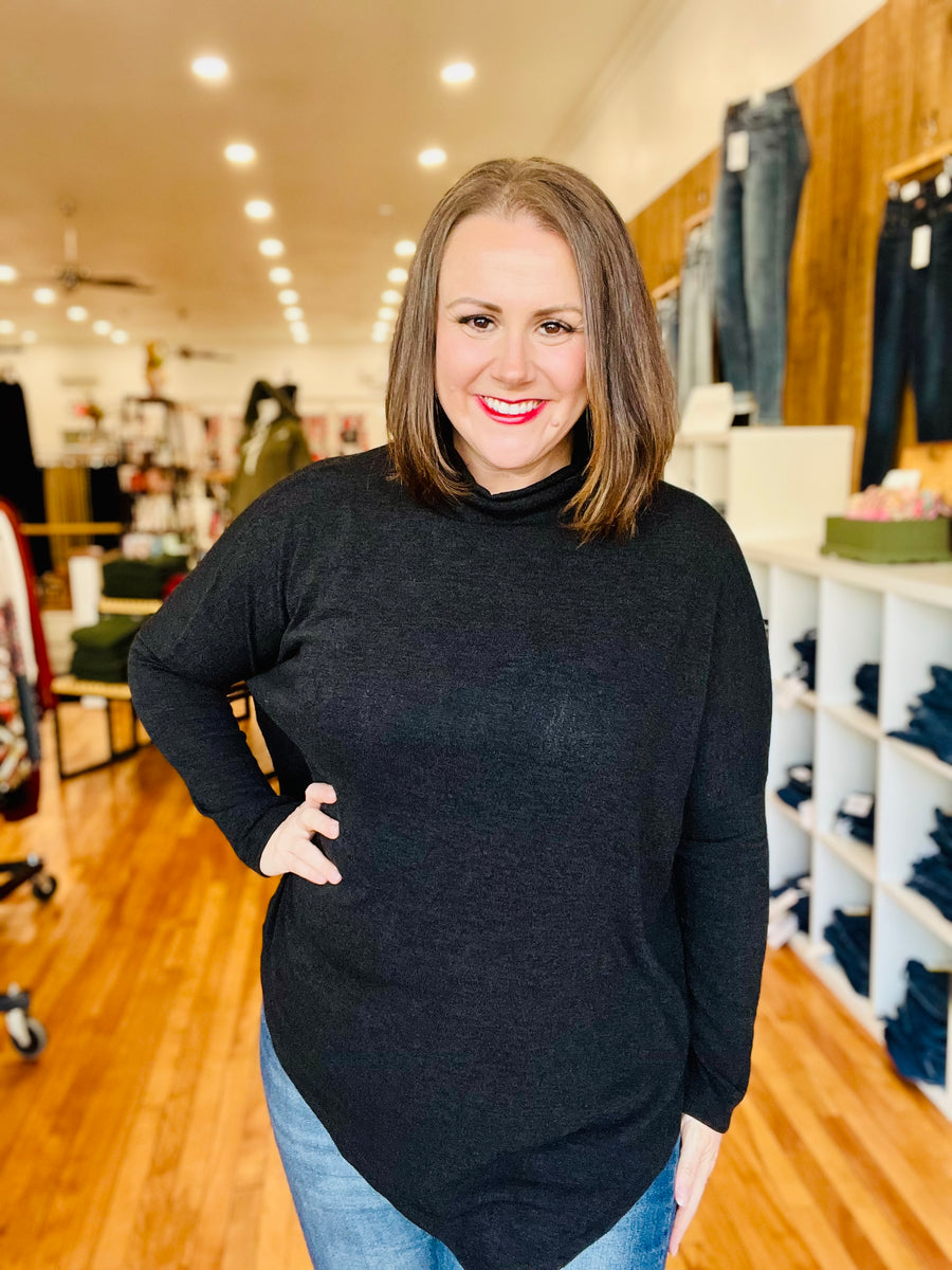 Turtleneck Tunic- Black FINAL SALE