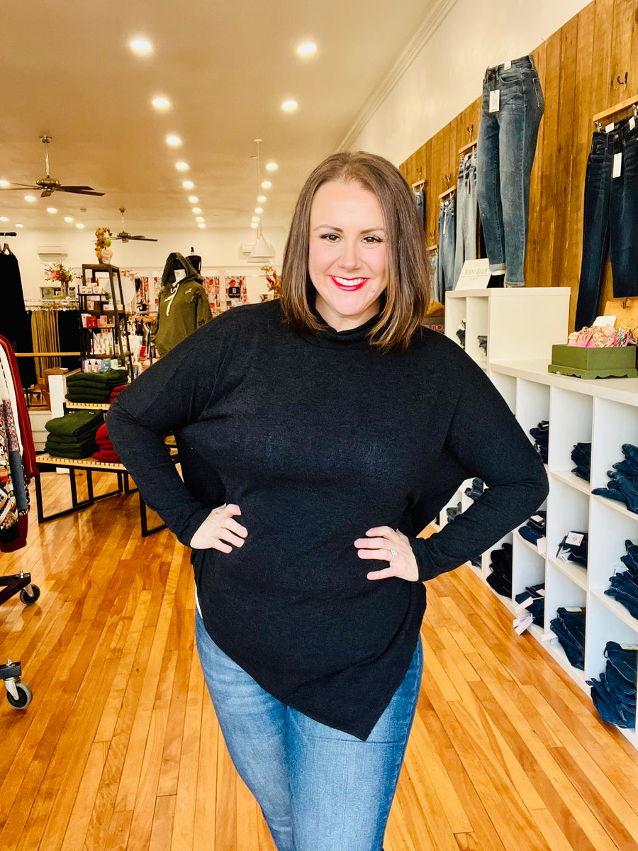 Turtleneck Tunic- Black FINAL SALE