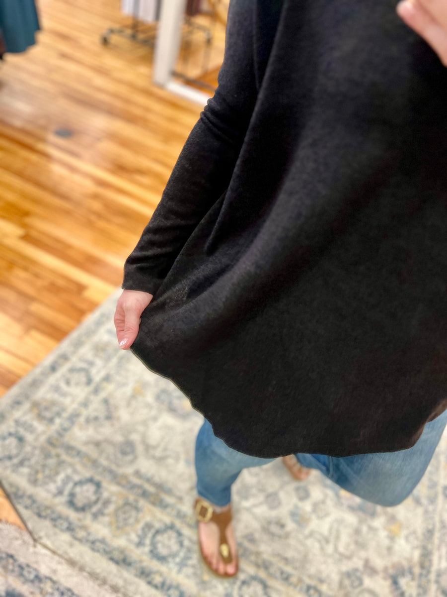 Turtleneck Tunic- Black FINAL SALE