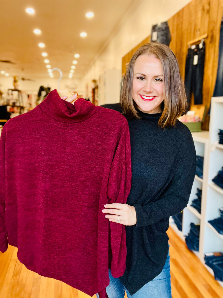 Turtleneck Tunic- Black FINAL SALE