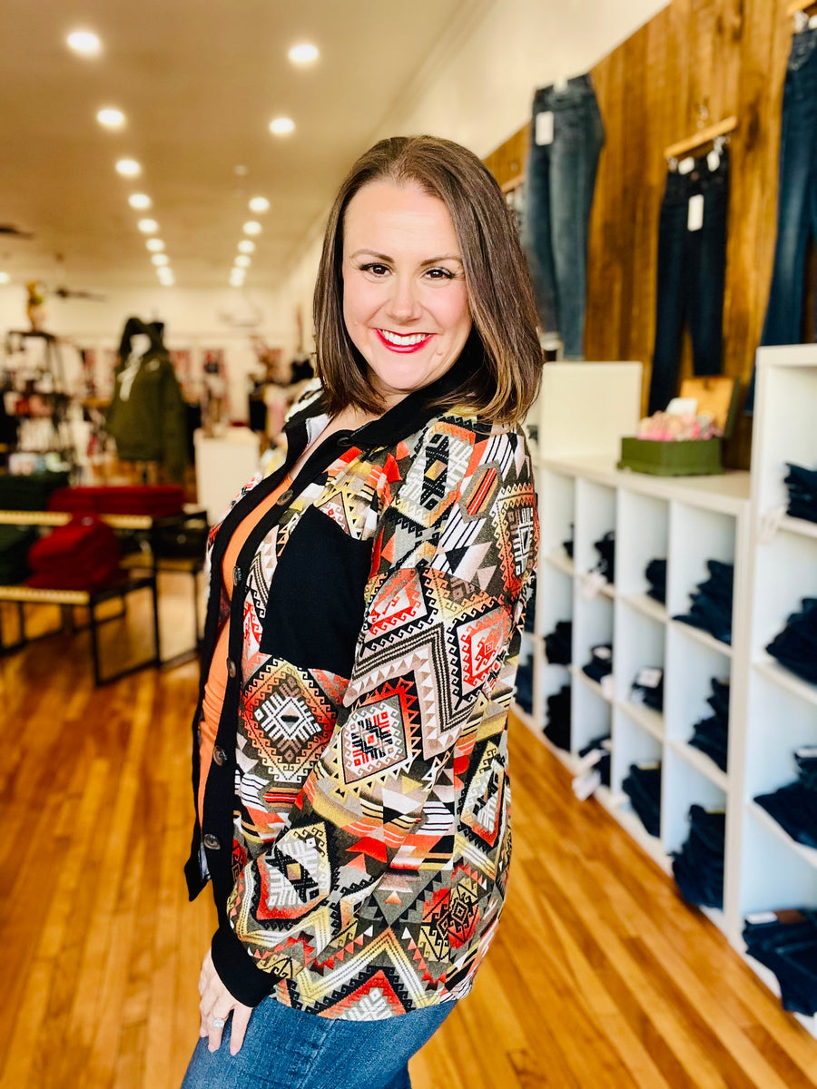 Aztec Print Shacket