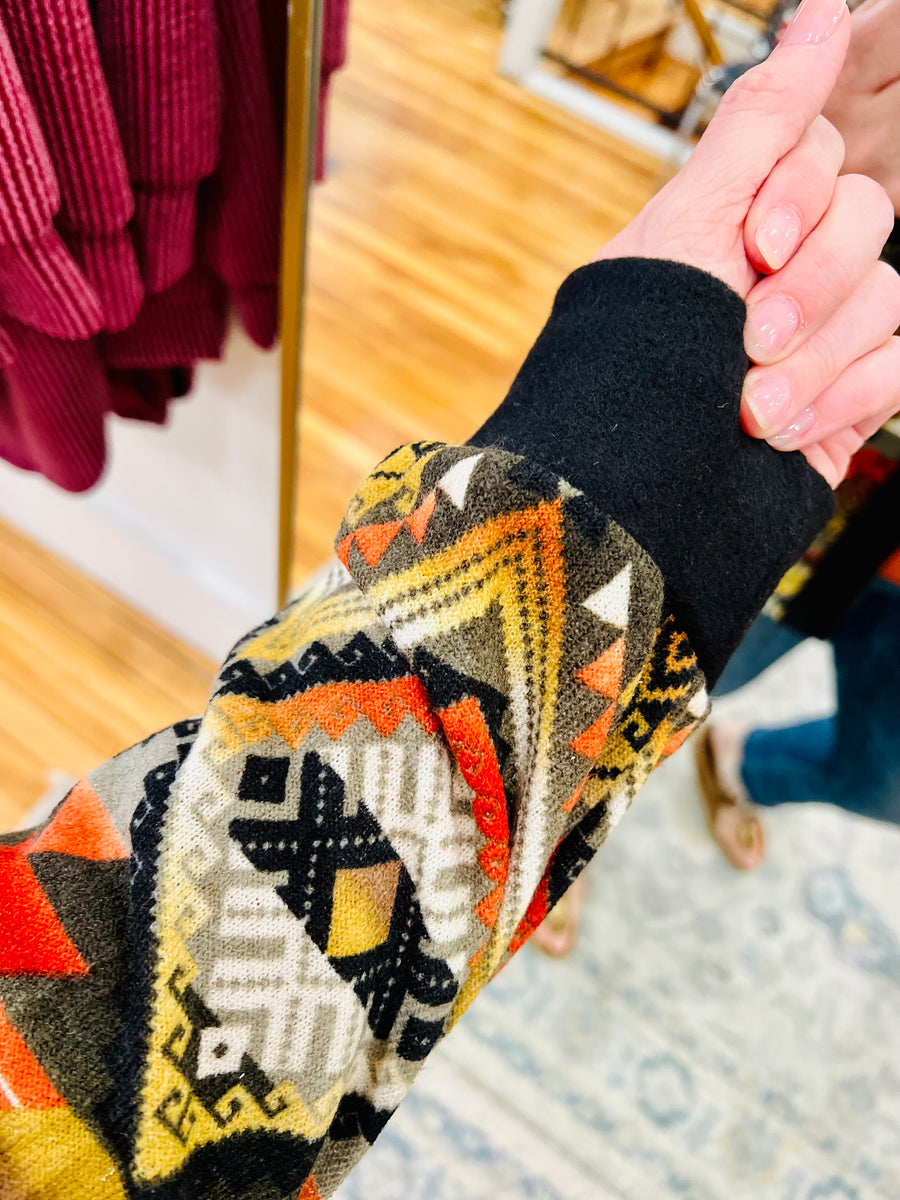 Aztec Print Shacket