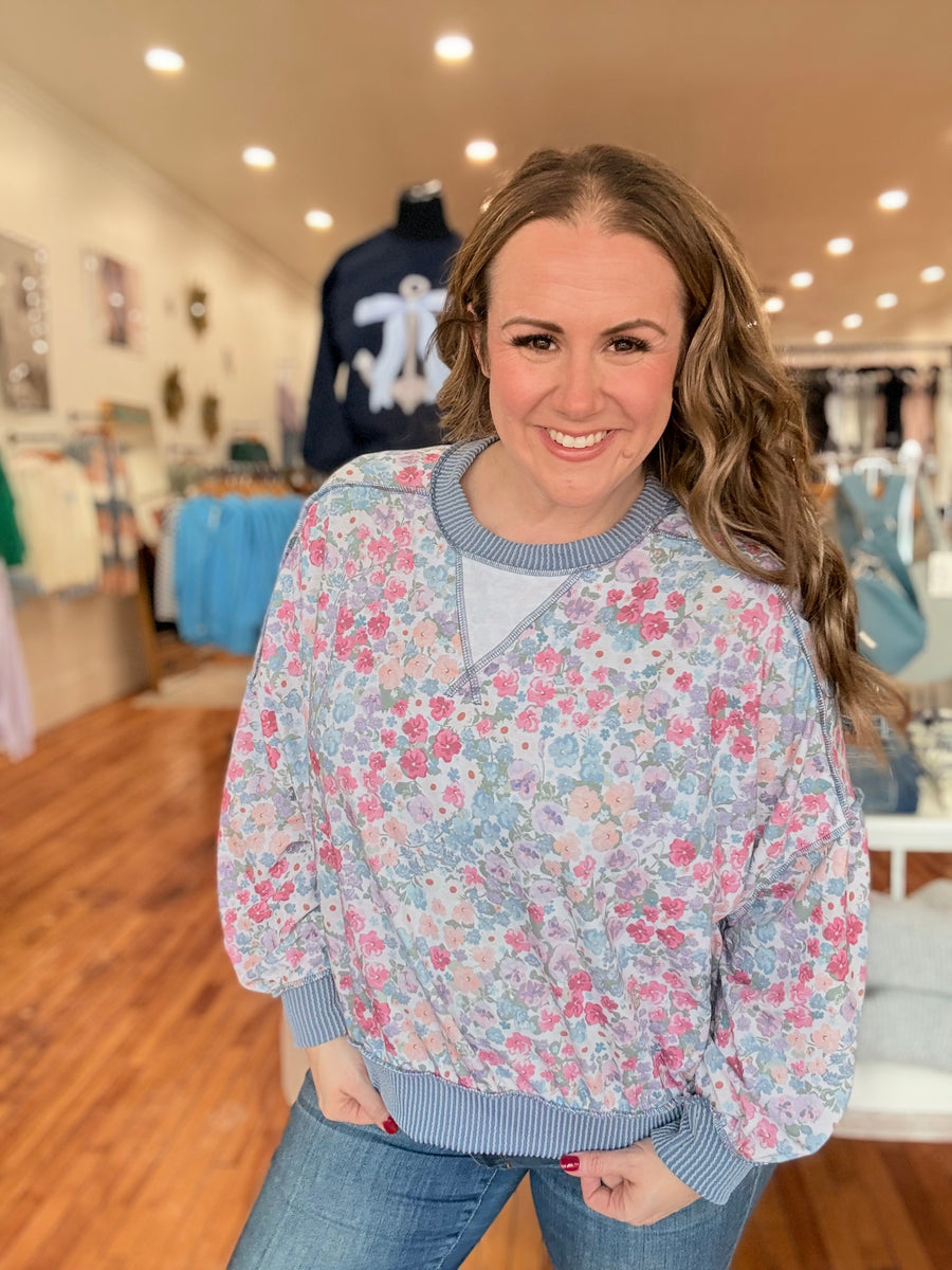 Floral Love Slouchy Sweater