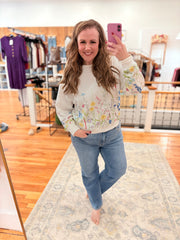Wildflower Field Printed Pullover
