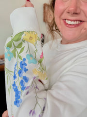 Wildflower Field Printed Pullover