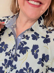 Coco Cabana Button Down- Navy