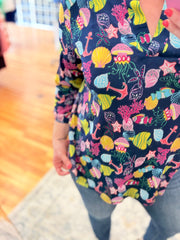 Lizzy 3/4 Sleeve- Anchors Away