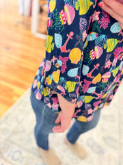 Lizzy 3/4 Sleeve- Anchors Away