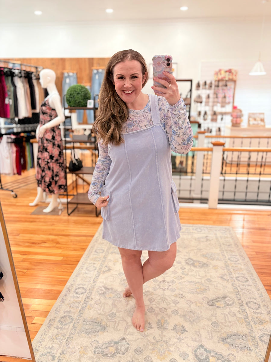 Spring Millie Overall Dress- Purple